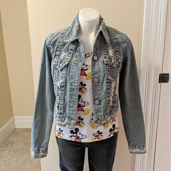 True Religion Jackets & Blazers - True Religion distressed jean jacket.